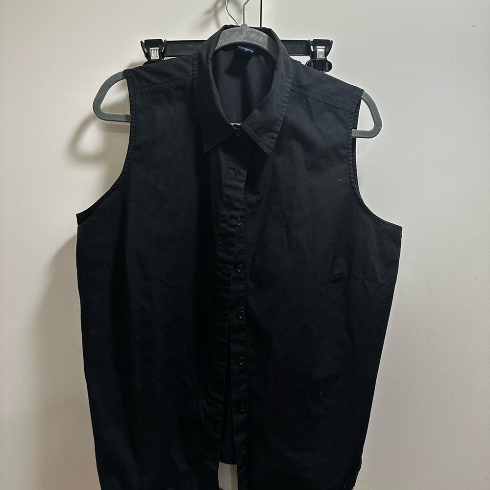 Light Black button up Vest Basic Editions